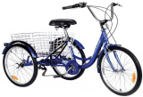 Велосипед трехколесный Aist Cargo 2.0 для взрослых, 7-скоростей, синий